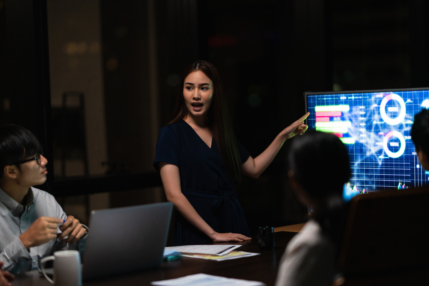 Marketing team data presentation